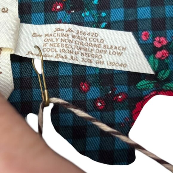 NWT Matilda Jane Fa La La Button Down Shirt Dress Green Red Floral Size Medium - Picture 11 of 11